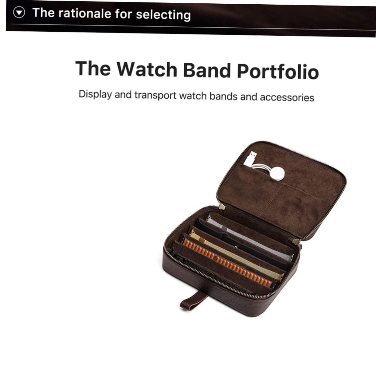Estuche portátil para Relojes, Caja de Viaje para Hombres y Mujeres, Organizador de Relojes de Cuero con Compartimentos para Camping y Almacenamiento al Aire Libre.