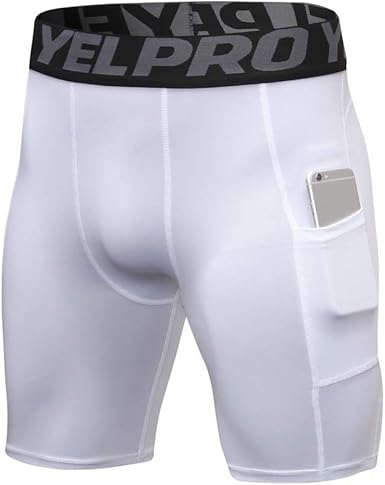 Men's Compression Shorts Pockets Sports 