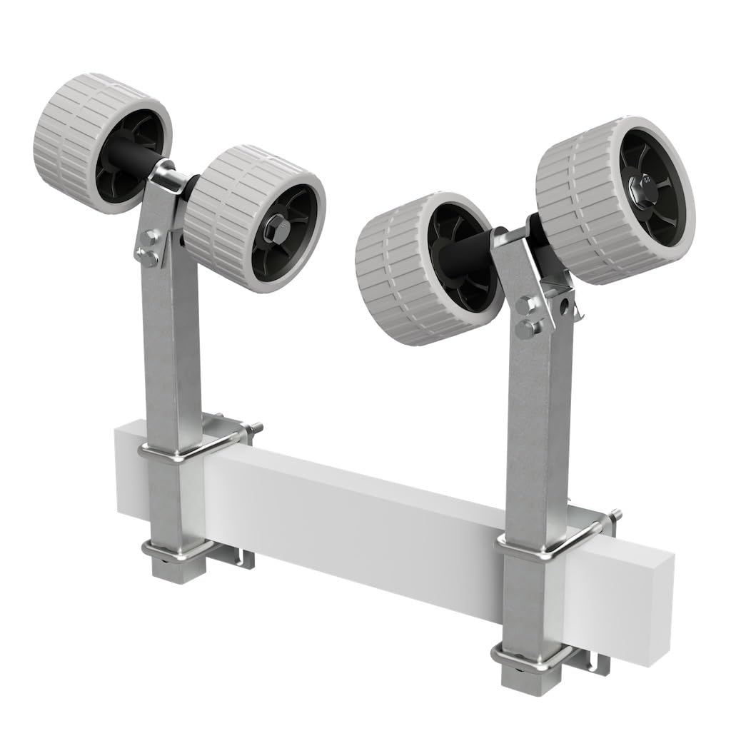 SUPROD 2 rolki wahadłowe Sliprollen Sliphilfe przyczepka do łodzi Eva RKSRLB-2X2-EVA, Ø 120 mm