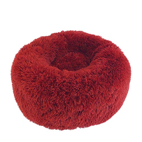 Loopunk Rond en Peluche pour Animal Domestique Nest Deep Sleep Pet Matelas épais Chaud Chien Lit...