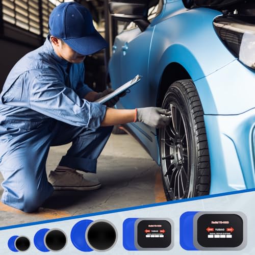 Image of Tallew 10 Pcs Tire Patches 5 Sizes Rubber Radial Tire Patch Plug Kit Heavy Duty Emergency Tool for Puncture Car Truck Bus Tractor Vehicle Motorcycle 32, 42, 58, 65x80, 85x120 mm