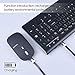 Wireless Keyboard and Mouse, ElecRat Rechargeable Compact Full Size Wireless Keyboard and Optical Mouse Combo with 2.4GHz USB Receiver for Windows, Laptop, Notebook, PC, Desktop, Computer