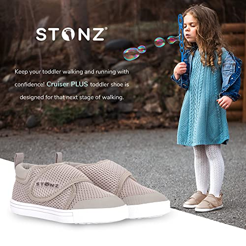 Stonz Cruiser Plus Toddler Sneakers - Breathable Soft Rubber Sole, Vegan Toddler Shoes For Boys And Girls, Wide Opening And Adjustable Strap Closure - Lightweight Kids Sneakers, Age 2 - 5 Years Old #TOP3
