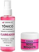 Kit Clareador Rosa Mosqueta Tônico + Pomada | Tratamento Anti-Manchas, Melasma e Uniformização da Pele