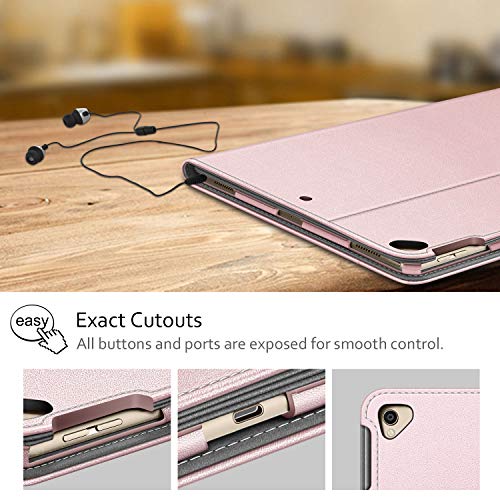 Fintie Multi-Angle Case, 2017/2015 iPad Pro 12.9 inch (Old Model) 1st & 2nd Gen Case - [Corner Protection] Folio Stand Cover with Pencil Holder & Pocket, Auto Wake/Sleep, Rose Gold by FINTIE - Used condition - Image 5