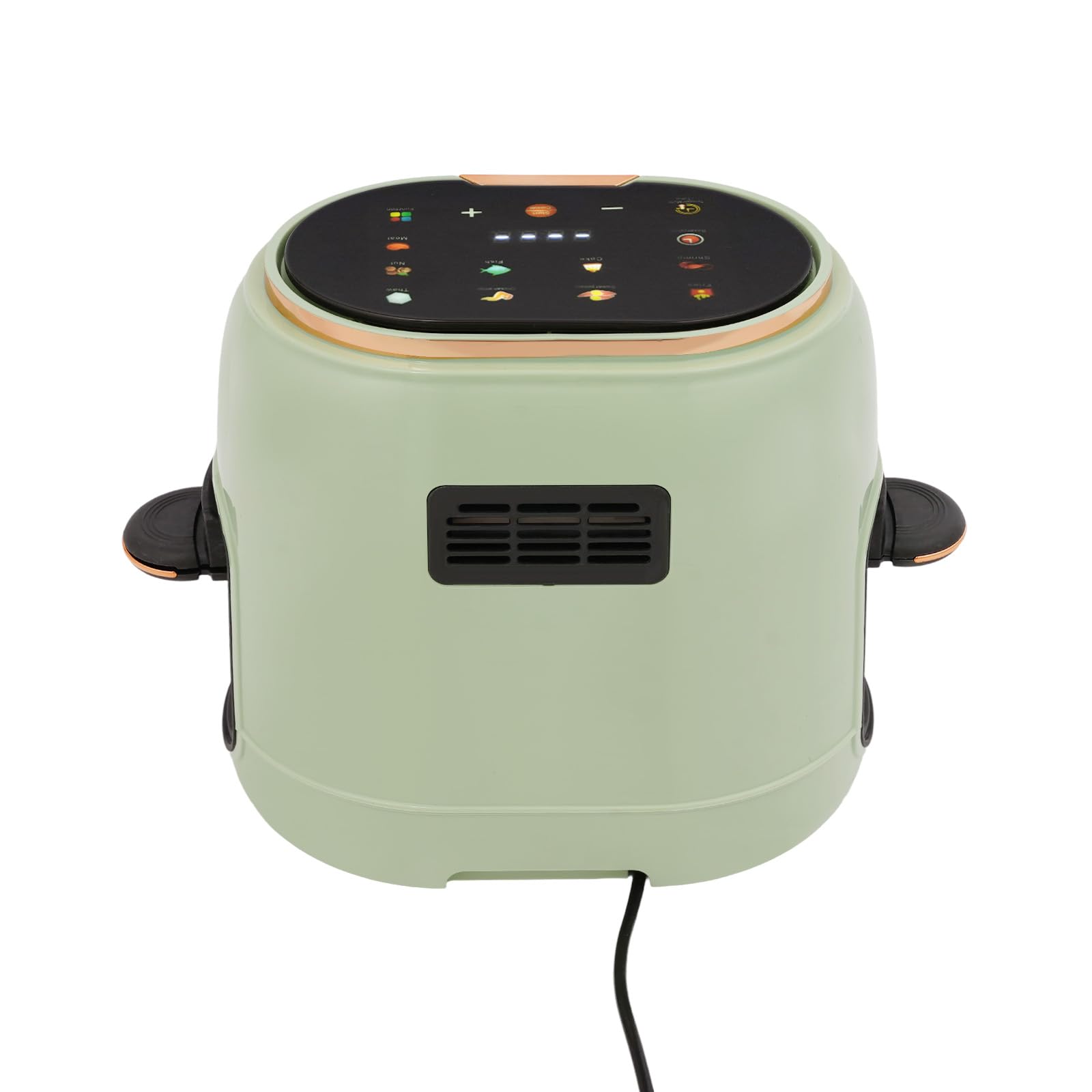Friggitrice ad aria calda intelligente 4L 1350W Airfryer senza olio con finestra di visualizzazione, touchscreen, timer e regolazione della temperatura 80-190℃, per 2-4 porzioni, cottura a basso