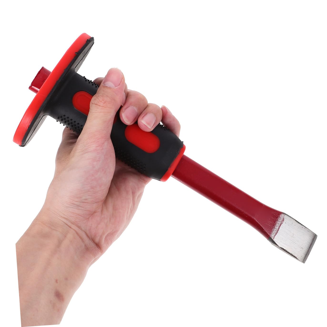 Luxshiny Set di Scalpelli Pesanti da 25cm per Muratura Testa Piatta e Punta, Acciaio Cromo-vanadio Resistente per Demolizione e Incisione in Cantiere