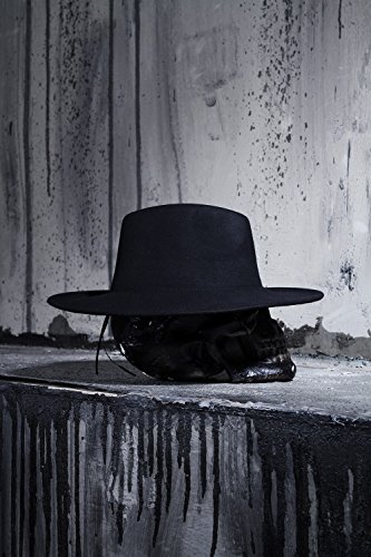 Byther Men's Fashion Noir Wool Felt Hat Chic Black Urban Fedora Circumference 22.4 In #TOP2