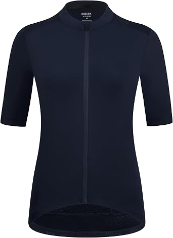 Womens Cycling Jersey Short Sleeve Lightweight PRO Race Fit Biking Jersey Bike Shirt for Women Zipper Pocket