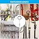 Rohrschellen 50mm 12 StüCk Schraubrohrschelle＋DüBel＋Stockschrauben und 1 StüCk Arbeitshandschuhe Rohrhalterung Gummieinlage mit Arbeitshandschuhe für Wasserleitungen, LüFtungsrohre