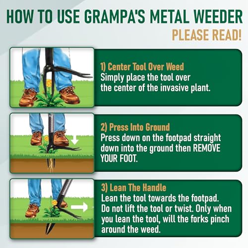 Grampa's Metal Weeder All Steel Handle