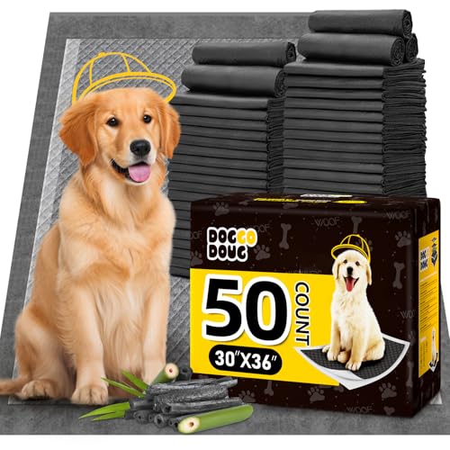 DOGGO DOUG Dog Pee Pads for Dogs XXL 30x36 50 Count with Adhesive Tabs