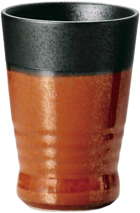 セトモノホンポ(Setomonohonpo) Red Iron Free Cup (Medium) | Beer Cup [8 x 10.5 cm (250cc)]