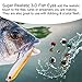 Aventik 360pcs Pack 8 Colors Choice Super Realistic 3-D Fish Eyes Holographic Fishing Lure Eyes, Fly Eyes, Fishing Lure Making, Fly Tying Materials, (Silver with 6 Sizes(360pcs/ Bag))