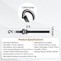 VEVOR 4er-Set Spanngurt 0,04 x 2,4 m Zurrgurt 2362 kg Ratschenzurrgurt Polyester-Gurt und Kohlenstoffstahl-Haken Befestigungsgurt Ratschenspanngurt Ideal für Motorräder Fahrräder Kajaks UTV Boote ATV – Ansicht 8