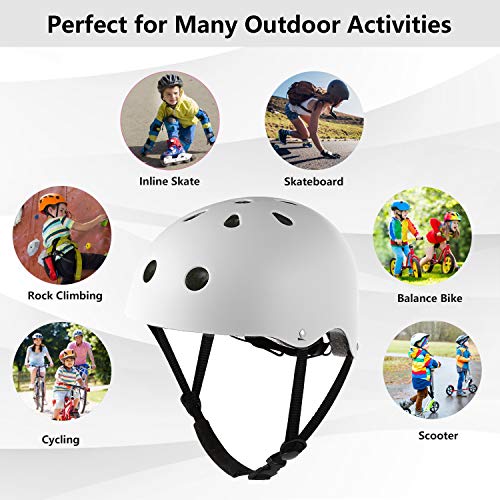 image for Sposuit Skateboard Bike Helmet for Kids Youth Adult, Adjustable Helmet