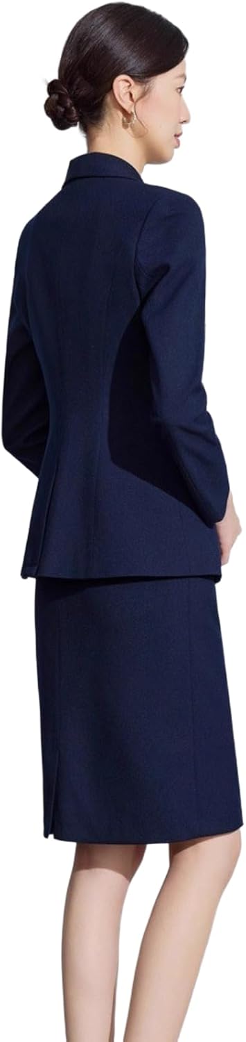 Seven Tenth Sleeve Blazer Suit Set Women's Hostess Formal Office Skirt Set