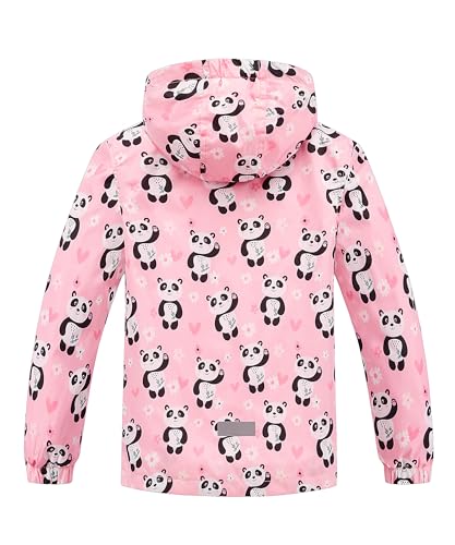 Girls Boys Rain Jacket Windproof Raincoat Hooded Fleece Lined Outerwear2