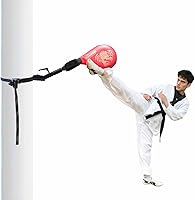 HXRROO Taekwondo Kick Target Pad with Mounting Bracket - Hands-Free Martial Arts Striking Pad for Solo Training