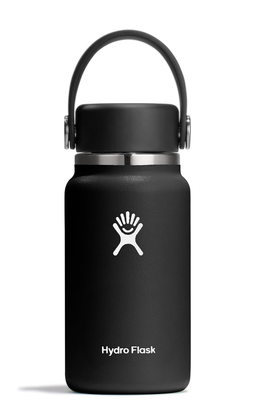 Hydro Flask – Micro Hydro 200 ml – Auslaufsichere, Isolierte Mini-Flasche – Hält Getränke bis zu 7 Stunden Kalt & Heiß – Kompakt & Robust - Black