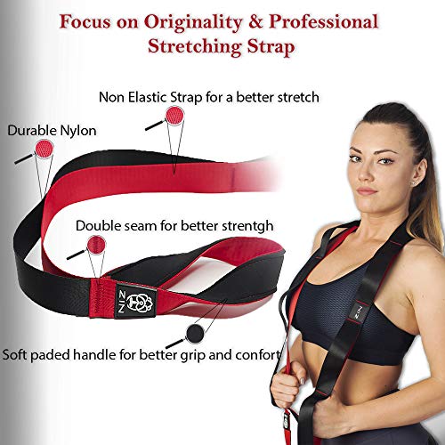 image for ZIN Stretching Strap- Yoga Strap Adjustable D-Ring Buckle. Yoga Stretc