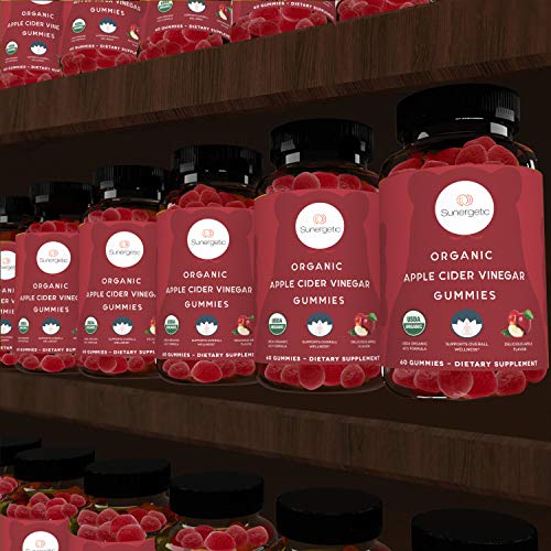 Usda Organic Apple Cider Vinegar Gummies With The Mother – Organic Acv Gummies To Support Overall Wellness – Certified Organic, Non-Gmo & Vegan - 60 Apple Cider Vinegar Gummies #TOP6