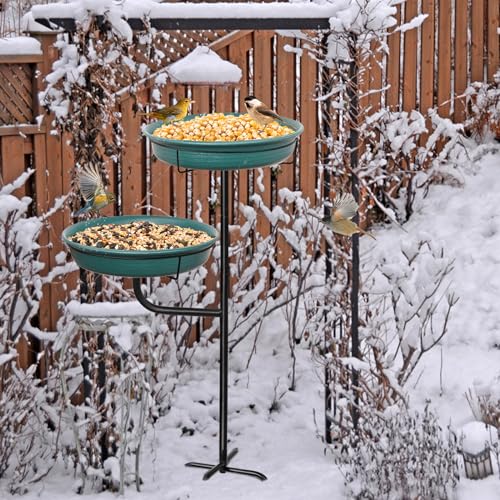 Yalinka US-QY20240203-01 Freestanding Birdbaths Bowl Outdoor, Standing Garden Bird Bath Bird Feeder & Bird Bath Bowl thumb #4