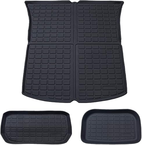 Miniatura 5 de JMIMI Juego de alfombrillas para Tesla modelo Y 2021 2022 2023, material TPE para todo tipo de clima, ajuste personalizado, alfombrillas de carga