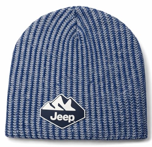 Bonnet Jeep Mountain Range en acrylique bleu pour les randonnées d'hiver