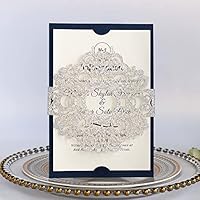 De Laser Sneed Patroon Envelopontwerp Voor Uitnodigingskaarten Bloempot Met Bloemen Vectorsilhouet Van Gevoelige Vouwen Image126472751