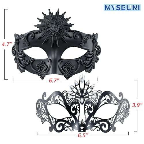 GINZO TRILITH 『Black Masquerade 』 MYSEUNI 2025 New Black Masquerade Mask for Couple - Roman Greek