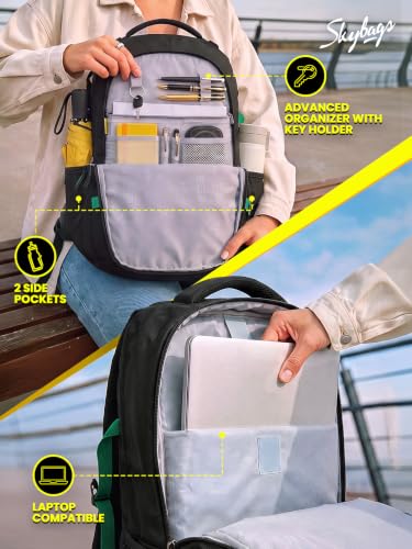 Image of Skybags Quantum College Laptop Backpack for Men & Women | 34L Backpack with Rain Cover & Laptop Compartment | Office, College, School Backpack