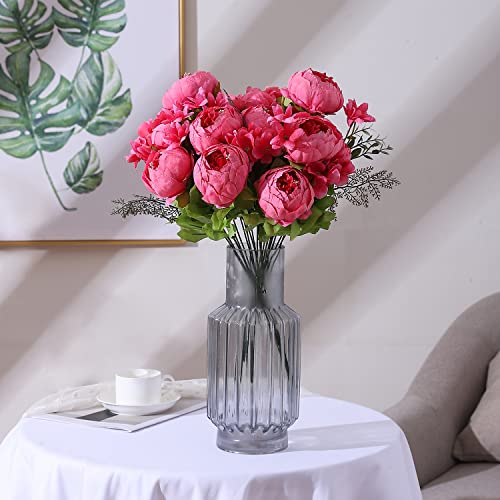 Duovlo Springs Flowers Artificial Silk Peony Bouquets Wedding Home Decoration,Pack Of 1 (Spring Pink) #TOP4