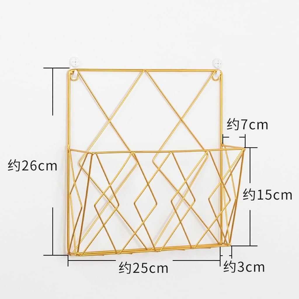 Simple and Wrought Iron Wall Storage Rack Home Decoration Magazine Newspaper