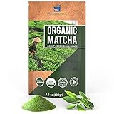VeroTeas Organic Ceremonial Matcha Green Tea Powder – 100% Natural & Pure – Ideal as Hot & Iced Tea – Suitable as Culinary Grade Matcha Powder – Be it Lattes, Ice cream or Baking Recipe – 100g