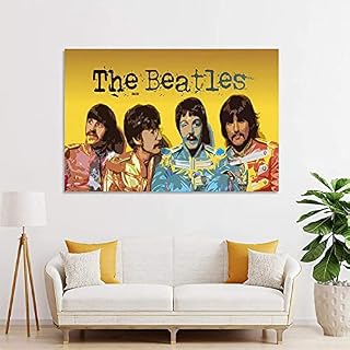 chuanglanja Impression sur toile60*90cm sans Cadre The Beatles Rock Band Retro Art Wall Art Photo Impression Moderne… - Les Beatles, Paul McCartney, John Lennon, RIngo Starr, George Harrison chuanglanja Impression sur toile60*90cm sans Cadre The Beatles Rock Band Retro Art Wall Art Photo Impression Moderne… – Image 2