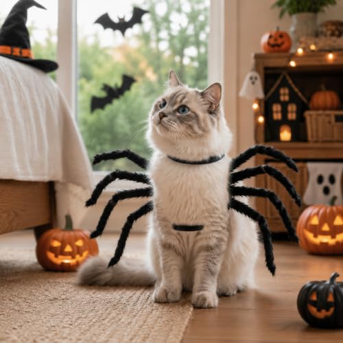 ZhouWei Deguisement Halloween pour Chats et Chiens Peur Forme d’Araignée – vue 7