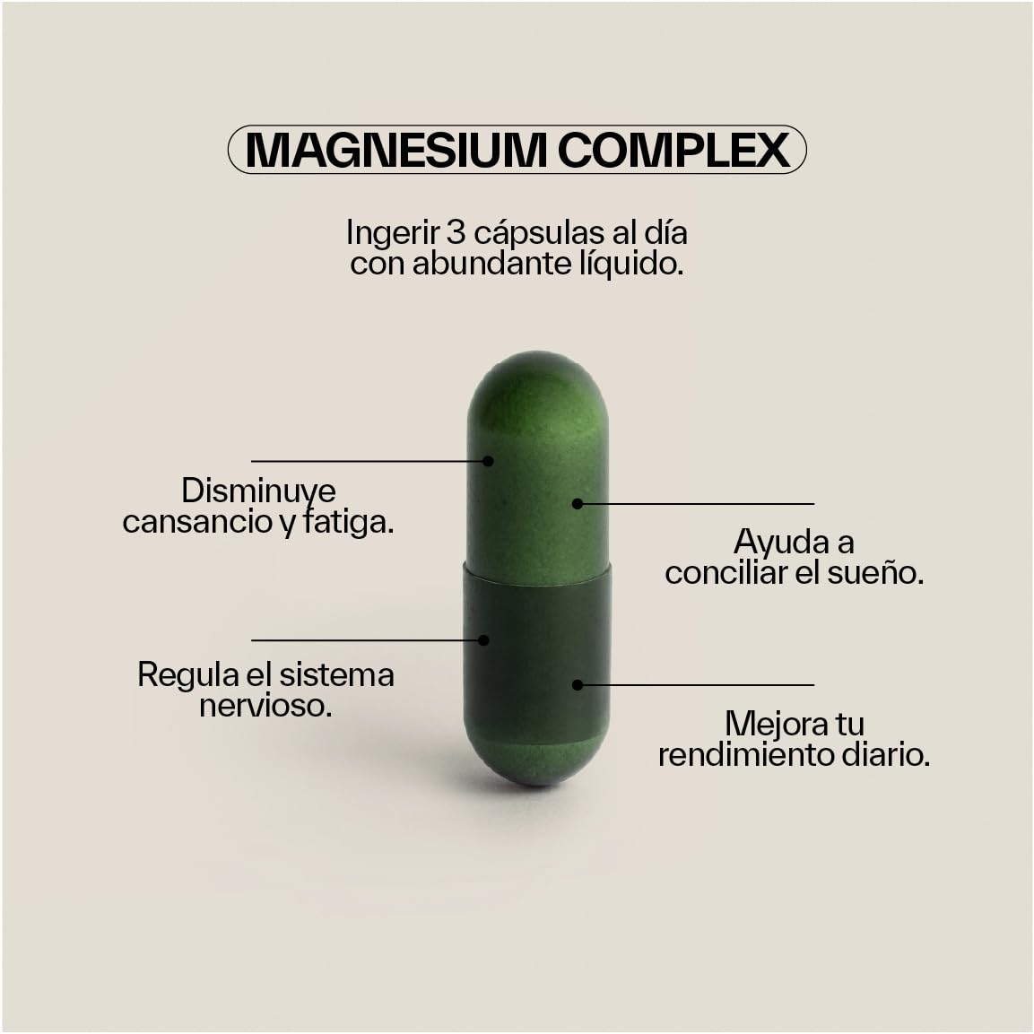 NDL Pro-Health Magnesium Complex con Vitamina B6 y D – Triple Magnesio (Bisglicinato, Malato y Citrato) | Energía, Músculos y Sistema Nervioso | 120 Cáps. | Una marca de Rafa Nadal & Cantabria Labs