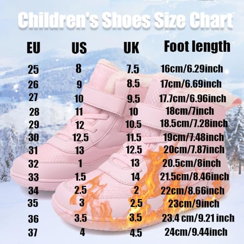 Barefoot Boots Toddler, Boys Girls Wide Toe Box Barefoot Boots, Kids Hiking Shoes, Kids High Top Warm Barefoot Shoes, Winter Snow Boots Slip Resistant Waterproof for Toddler/Little Kids/Big Kids3
