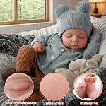 ADFO Lifelike Reborn Bébés Poupées Garçon - 17-Inch Soft Body Realistic-Newborn Full Body Vinyl Anatomiquement corrects Poupées Bébés de Vie Réelle avec Accessoires de Jouet pour Enfants Age 3+