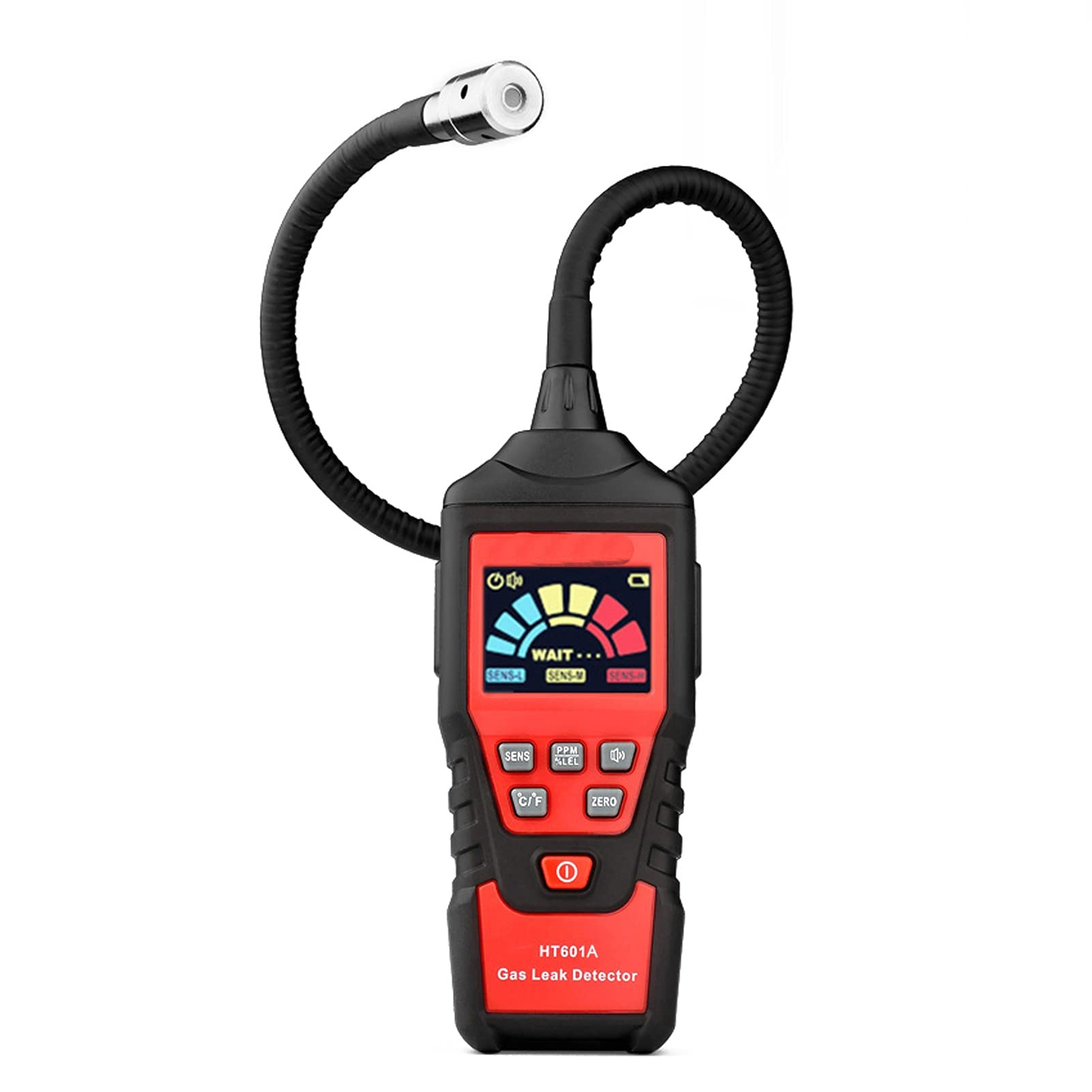 Llawqsm Ht601b Gas Detector, Gas Leak Detector Digital Analyzer Ppm Meter Flammable And Natural Tester Sound And Light Alarm Ht601a 9999(Ht601b)