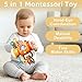 5 in 1 Montessori Busy Board Sensory Toy for Toddlers 1-3, Pull String Fidget Baby Toys 6-12 Months, Infant Carseat Plane Travel Activity, Educational Learning Birthday Gift for 1 2 Year Old Boy Girl