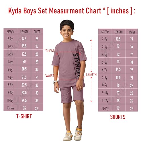 Image of KYDA KIDS Boys 100% Cotton Oversized T-Shirt Shorts Clothing Set | Kids Co-Ord Set | Half Sleeve T-Shirt with Matching Shorts | Soft Breathable Fabric | Comfortable Stylish Casual Wear