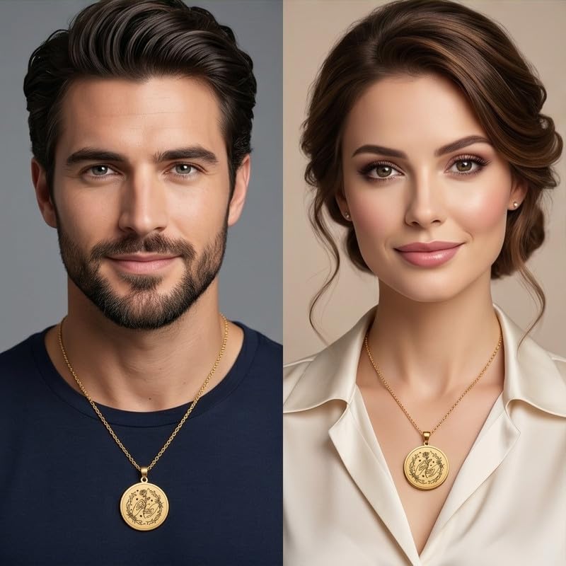 Collier pendentif rond argent 925 doré à l'or fin ciselé main