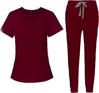 VIAOLI Medical Uniforms Nurse Women Doctor Nursing Hospital Scrub Sets Top &Jogger Pants Pet Clinic Clearance Workwear