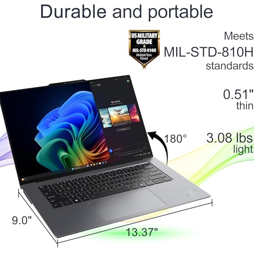 Image of Lenovo ThinkPad X9 15 Aura Edition Business AI Laptop (15.3 inch 2.8K OLED Touchscreen, Intel Core Ultra 7 258V, 32GB DDR5, 1TB SSD), Ultrathin, Copilot+ PC, Backlit, Win 11 Pro, Grey (Next Gen X1 carbon)