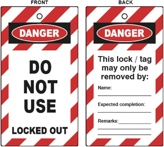 CenturionDo Not Use Lockout Safety Tags, Double Sided Message, Supplied in Packs of 10 Complete with Cable Ties