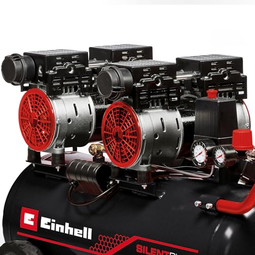 Einhell TE-AC 50 Silent Compressor Air (Whispering Compressor, 1500 W, Max. 8 Bar, Oil/Service Free Motor, 50 L Tank, Drain Screw, Safety Valve)