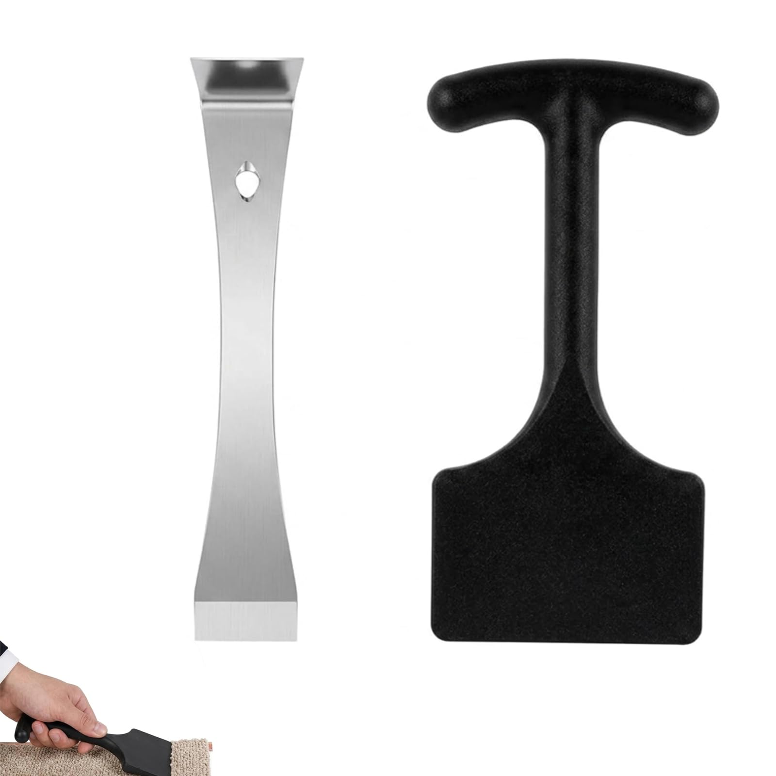 2Pcs Carpet Fitting Tools Kit, Carpet Bolster Tool & Tucker Set, Multi Purpose Fitting Kit for Home Stair Commercial Edge Tucking & Seam Finishing
