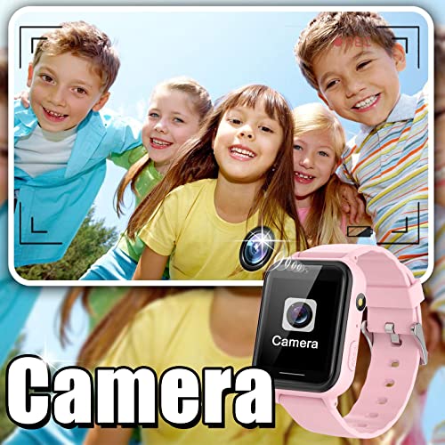 Pthtechus Smart Watch For Kids - Boys Girls Smartwatch With 2 Way Phone Need 2G Sim To Call Sos Games Music Mp3 Player Hd Selfie Camera Calculator Alarm Timer 12/24 Hours For 4-13 Years Old Students #TOP4